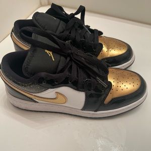 Nike Air Jordan 1 Low SE Gold Black and White